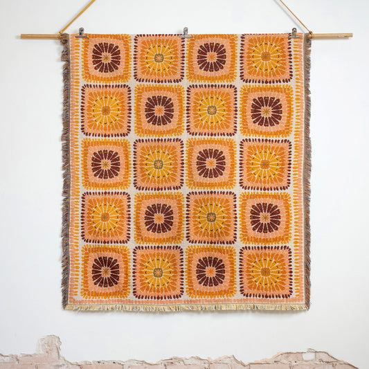 Eight Days A Week' Woven Picnic Rug / Throw