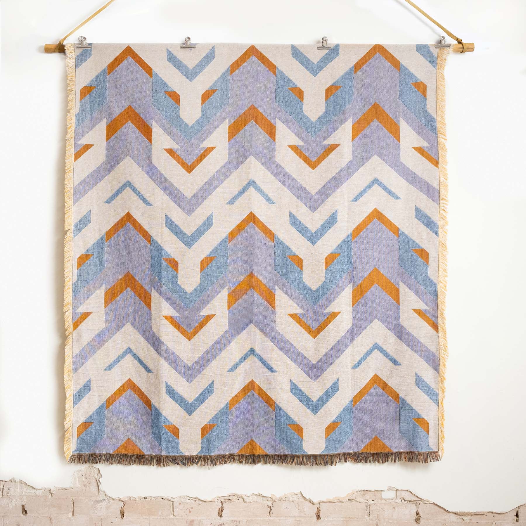 Combining lilac and burnt orange Picnic Rug